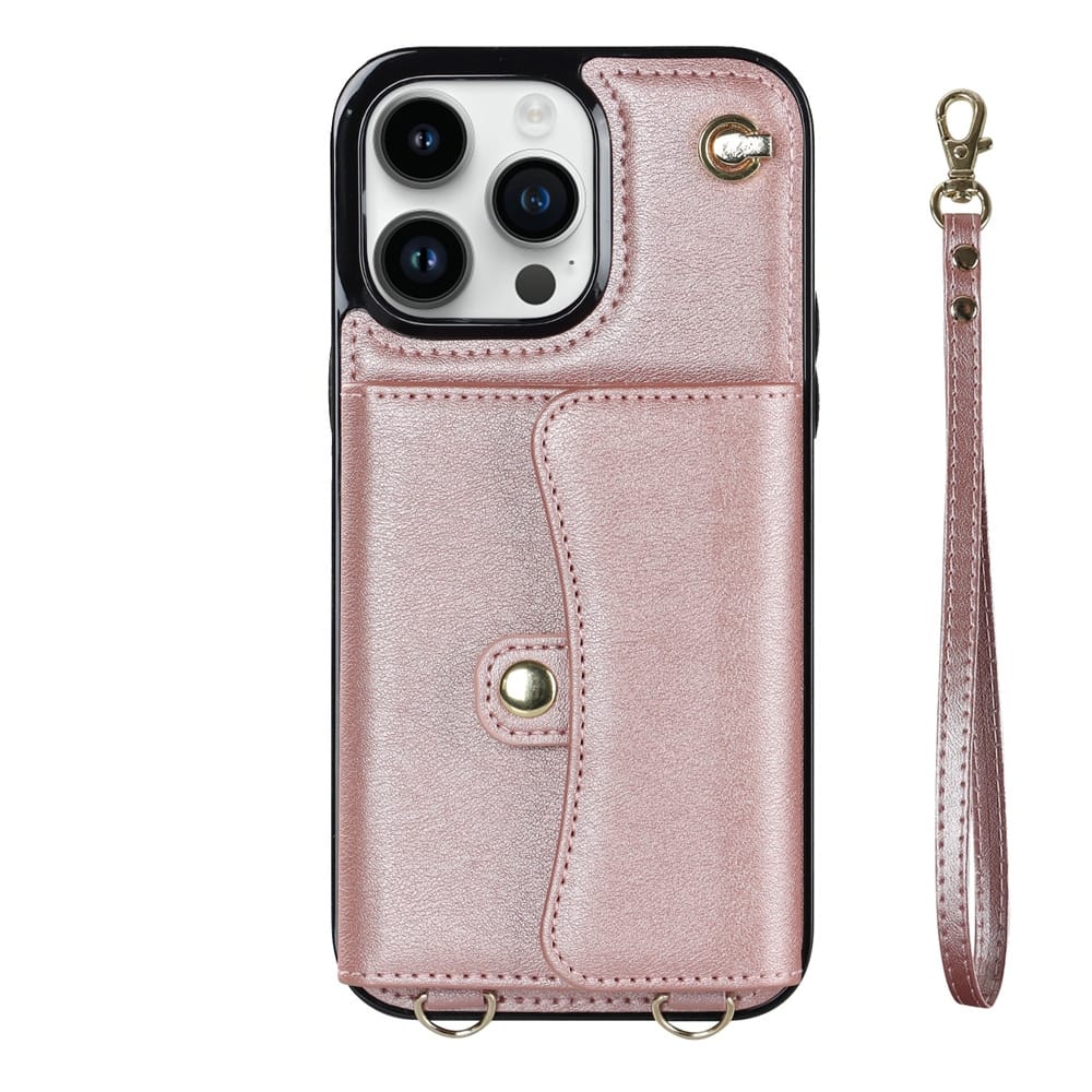 Graceful Wallet Style Lanyard Phone Case - iPhone