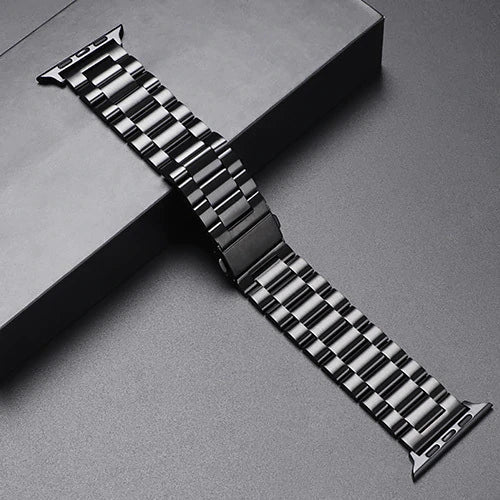 BLACK PREMIUM STAINLESS STEEL BRACELET FOR SMART-WATCH SERIES 7/6/5/4/3/2/1/SE (38,40,41MM - 42,44,45MM)
