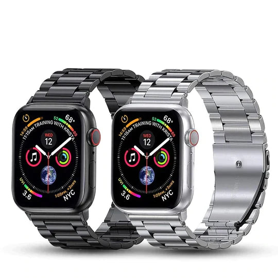 BLACK PREMIUM STAINLESS STEEL BRACELET FOR SMART-WATCH SERIES 7/6/5/4/3/2/1/SE (38,40,41MM - 42,44,45MM)
