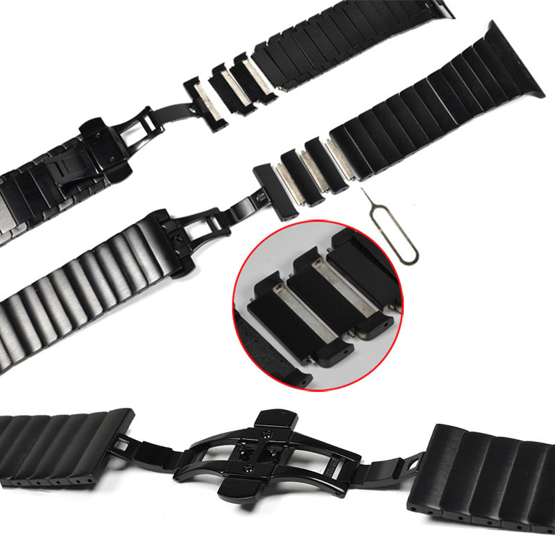 Luxury stainless steel strap for Apple Watch Series 7, 6, 5, 4, 3, 2 & 1