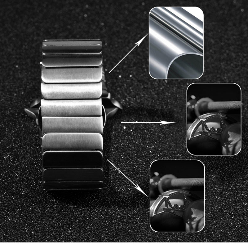 Luxury stainless steel strap for Apple Watch Series 7, 6, 5, 4, 3, 2 & 1