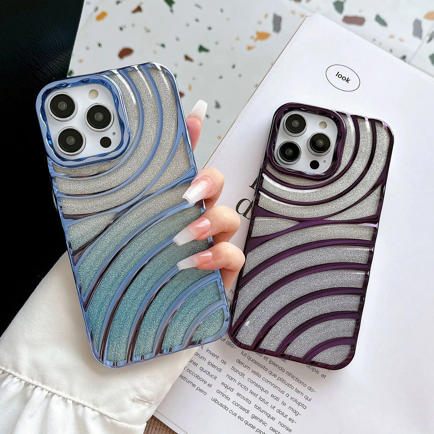 Gradient Wave Ripple Pattern Case - iPhone Series