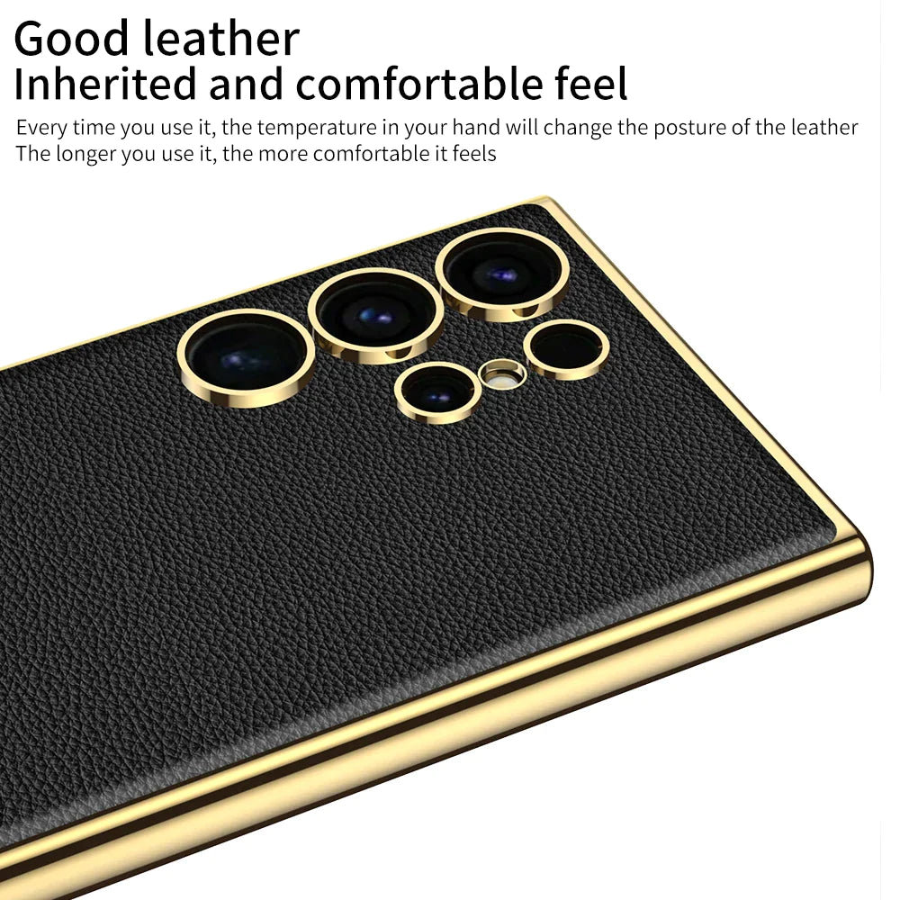 LUXURY LEATHER SHOCKPROOF CASE FOR SAMSUNG GALAXY S24 ULTRA