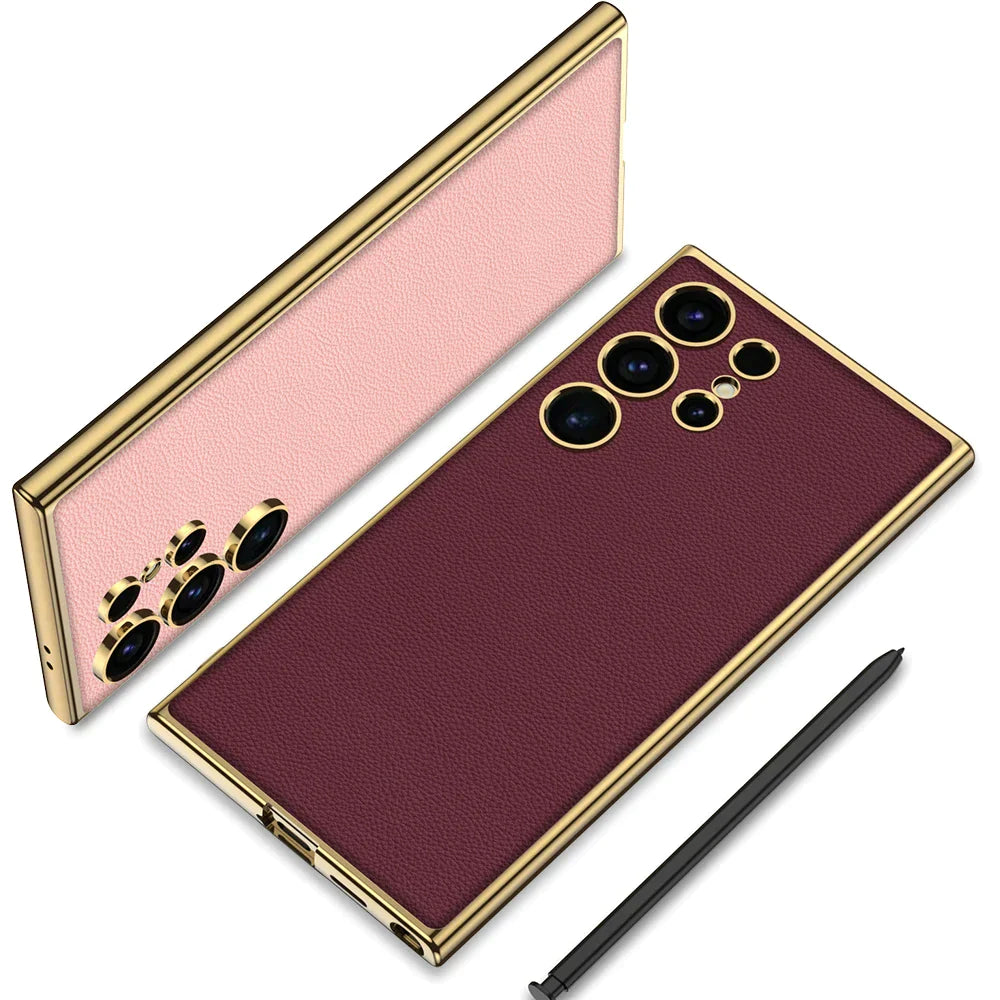 LUXURY LEATHER SHOCKPROOF CASE FOR SAMSUNG GALAXY S24 ULTRA