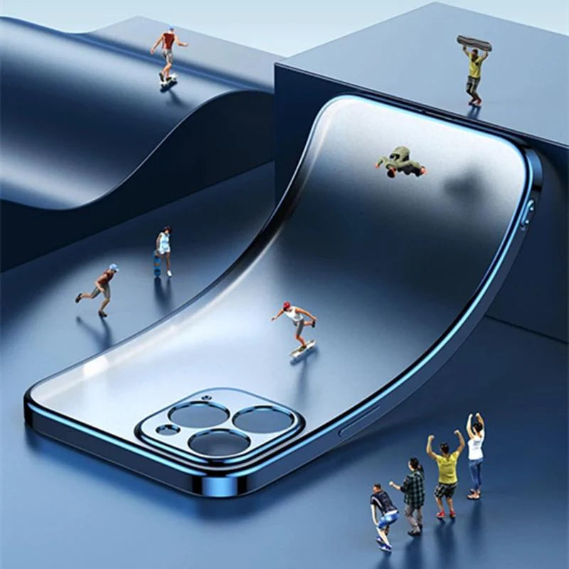 iPhone 15 Series Electroplating Silicone Transparent Glitter Case