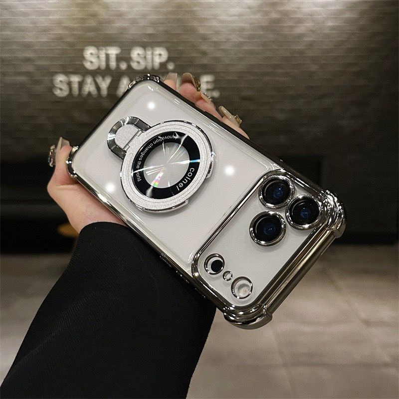 Elegant Transparent Stand Case - iPhone