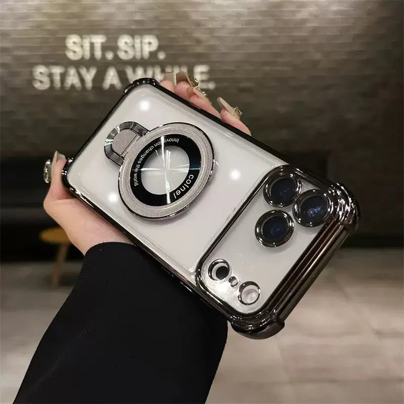 Elegant Transparent Stand Case - iPhone