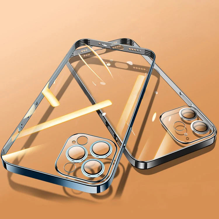 iPhone 15 Series Electroplating Silicone Transparent Glitter Case