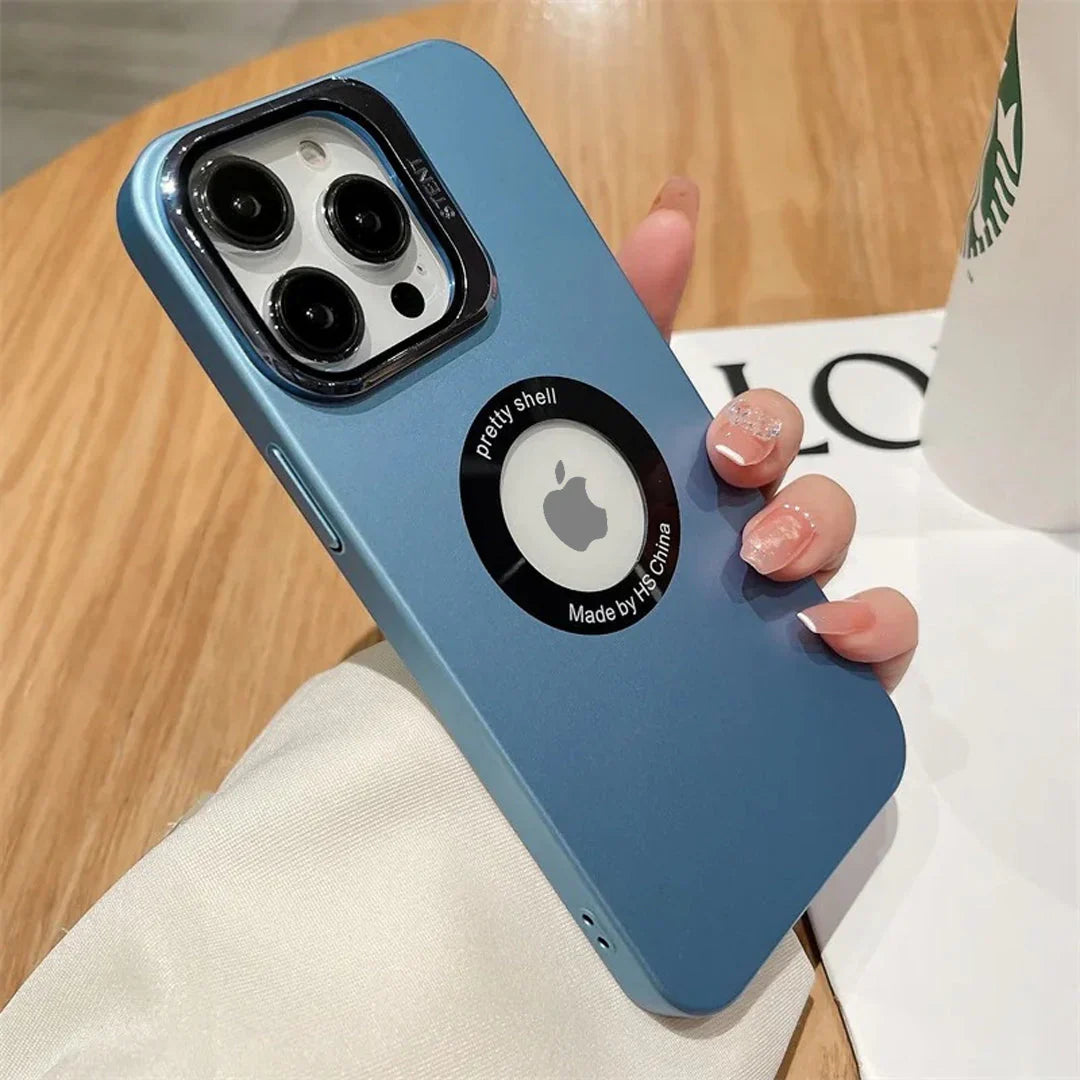 Luxury Camera Protector Stand Case With Logo Cut- iPhone 16 Series