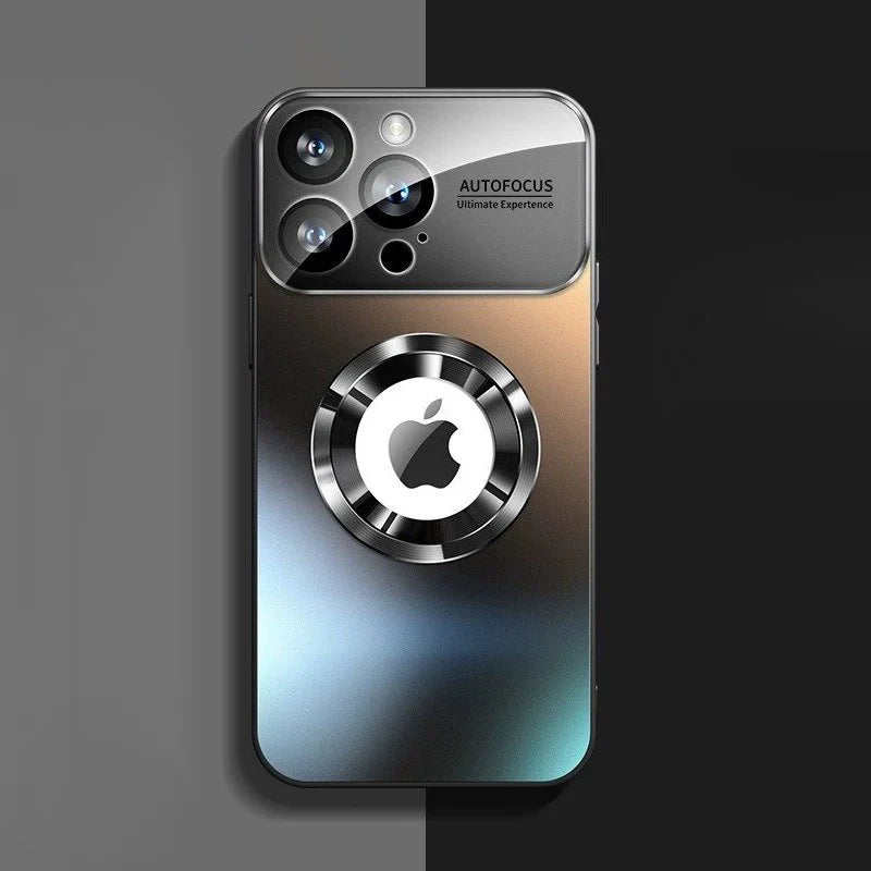 Magnetic Magsafe Logo-Cut Glass Shield Case - iPhone