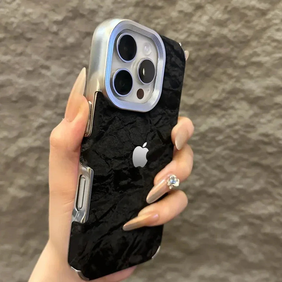 Luxury Fine Grain Velvet Case - iPhone