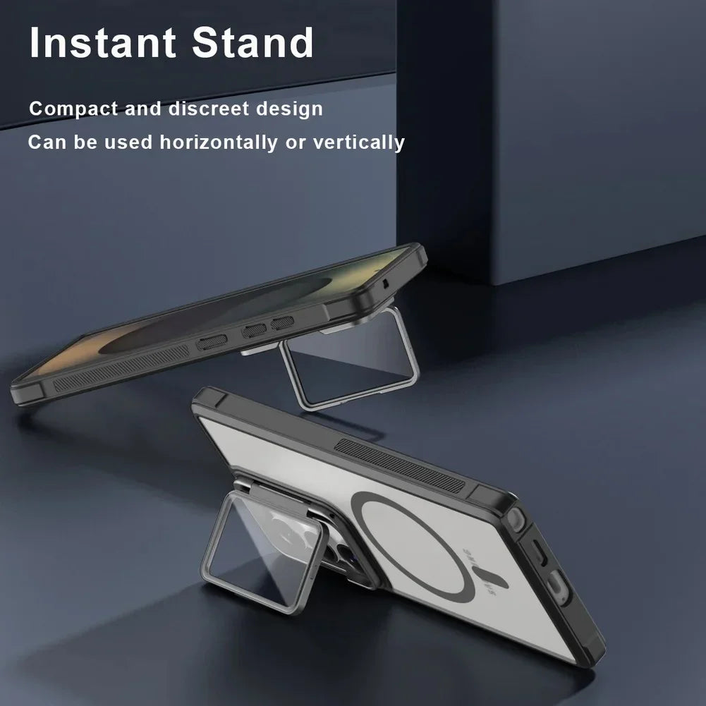 Metal Bracket Magnetic Kickstand Case- Samsung