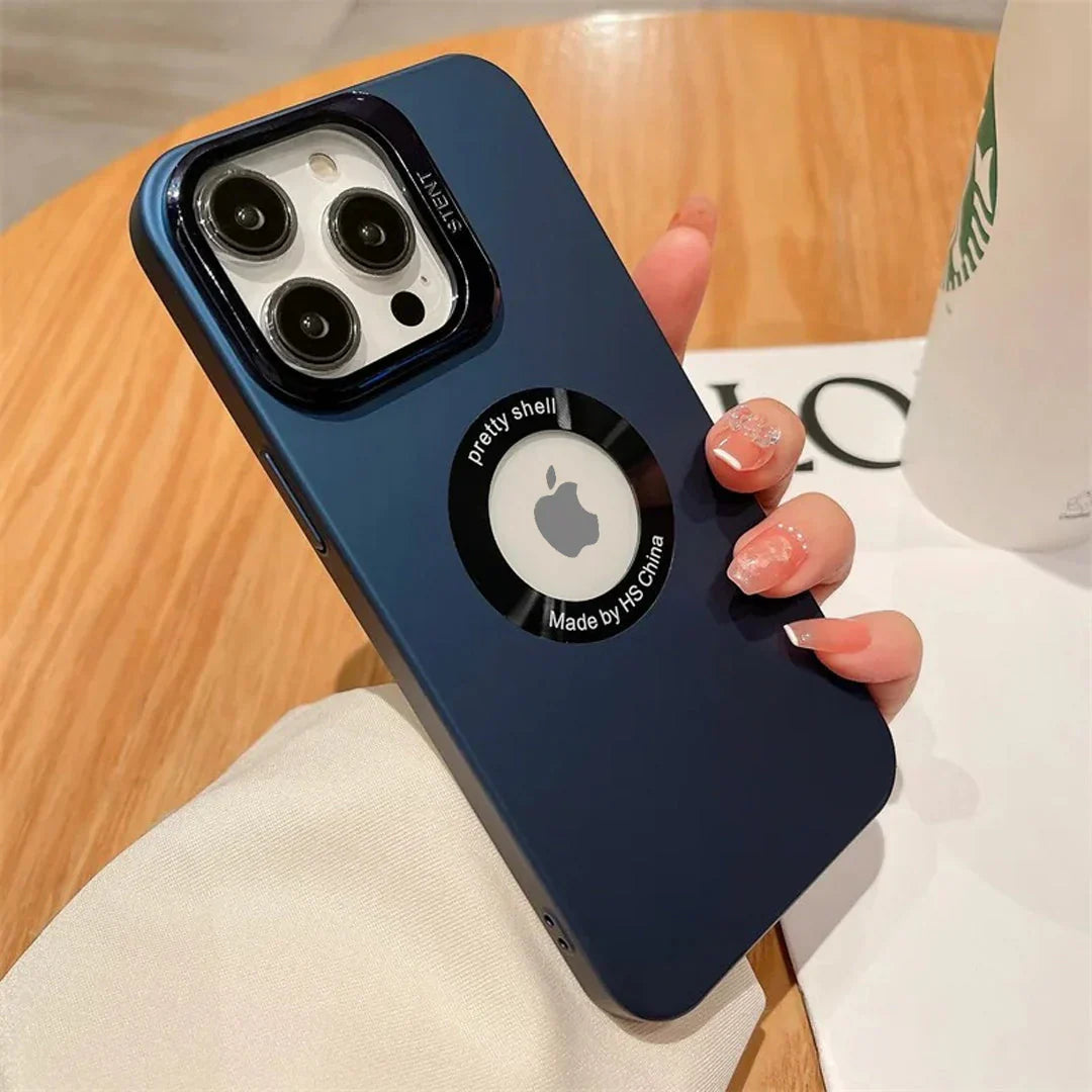 Luxury Camera Protector Stand Case With Logo Cut- iPhone 16 Series