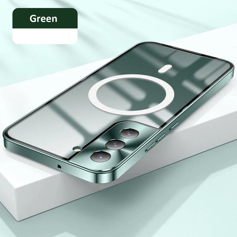Luxury Ultra-Thin MagSafe Metal Frame Case - Galaxy S25 Series