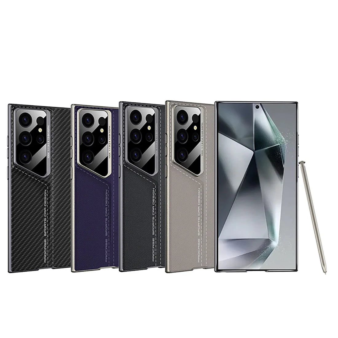 Luxury Blade Design Cutting Leather Case - Galaxy S25 Ultra