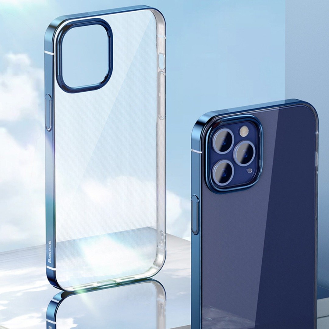 iPhone 15 Series Ultra Thin Transparent Metallic Bumper Hard Case