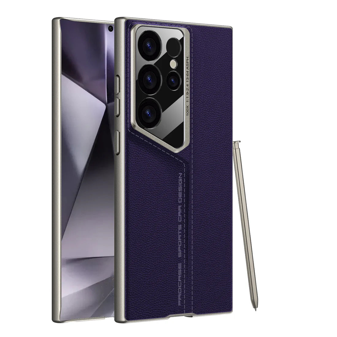 Luxury Blade Design Cutting Leather Case - Galaxy S25 Ultra