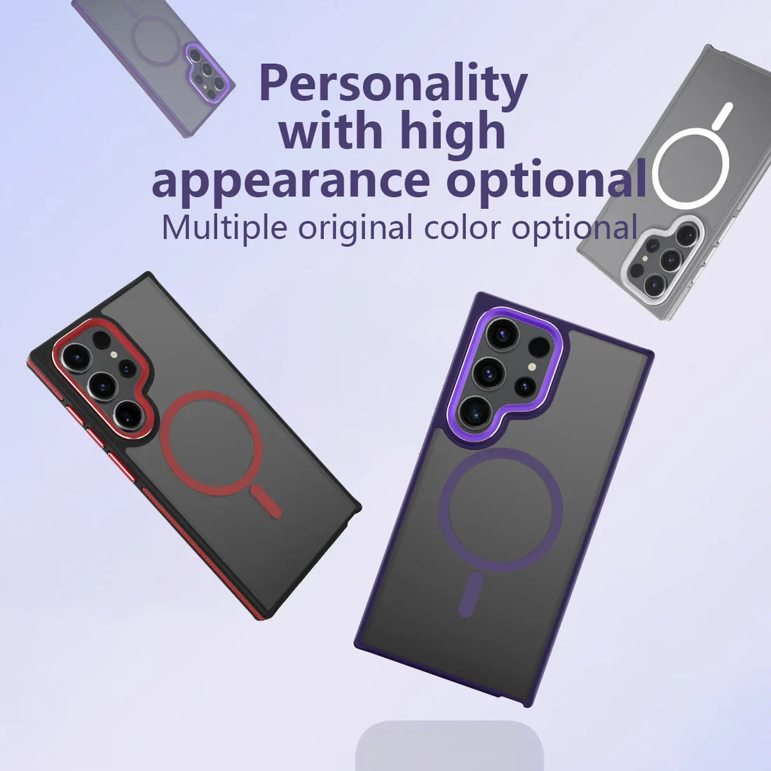 Super Frosted Dual Tone Stripe Magnetic Case - Galaxy S25 Series