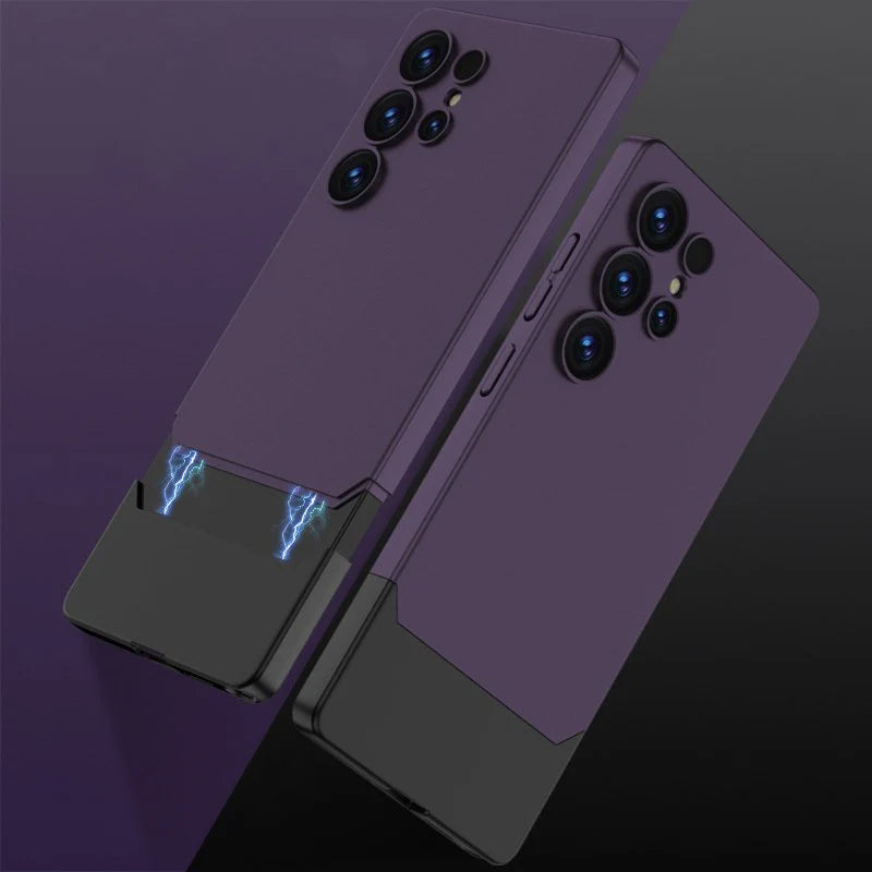 Matte Duo Tone Slider Frosted Design Case - Samsung