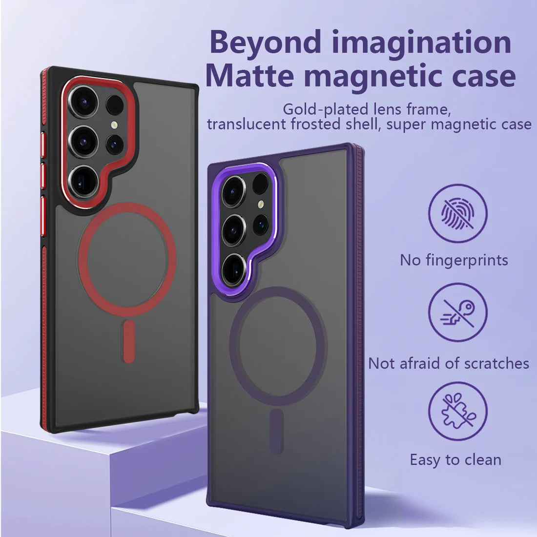 Super Frosted Dual Tone Stripe Magnetic Case - Galaxy S25 Series