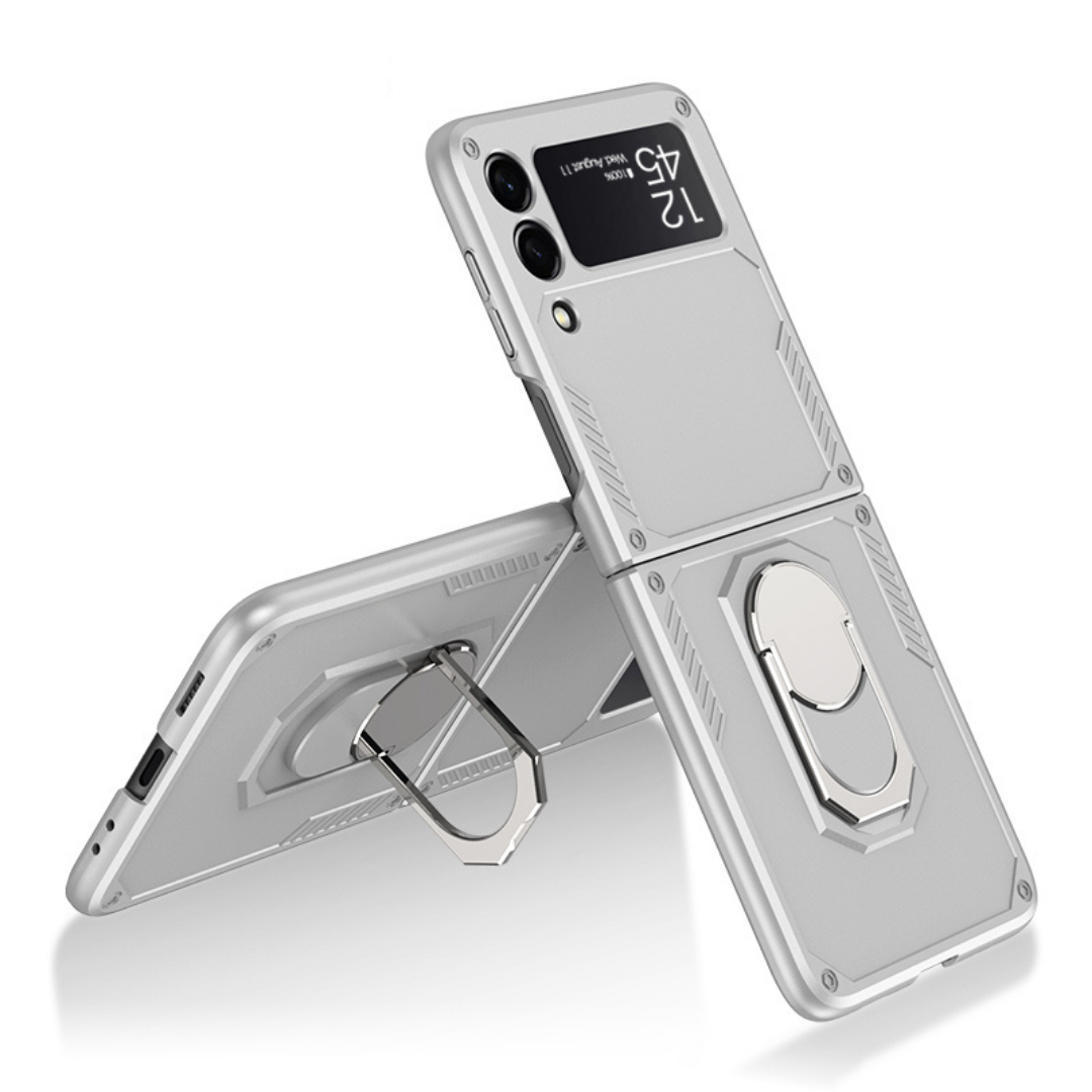Multi- Color Ring Shockproof Phone Case For Samsung Galaxy Z Flip 3