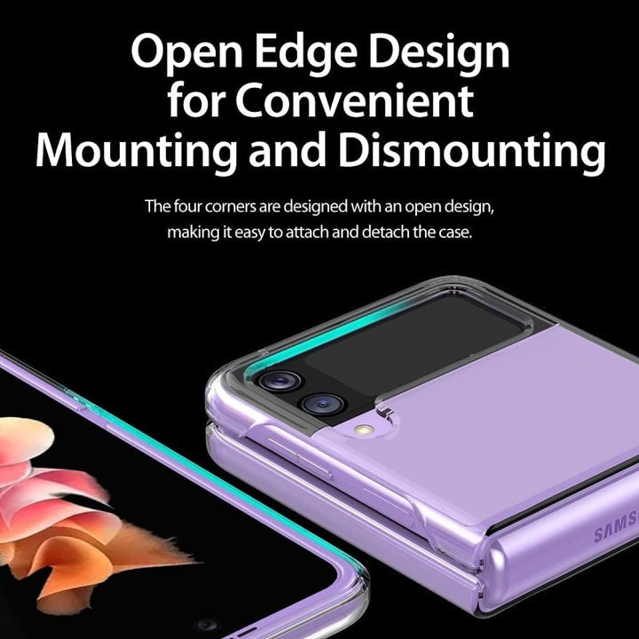 Multi- Color Ring Shockproof Phone Case For Samsung Galaxy Z Flip 3