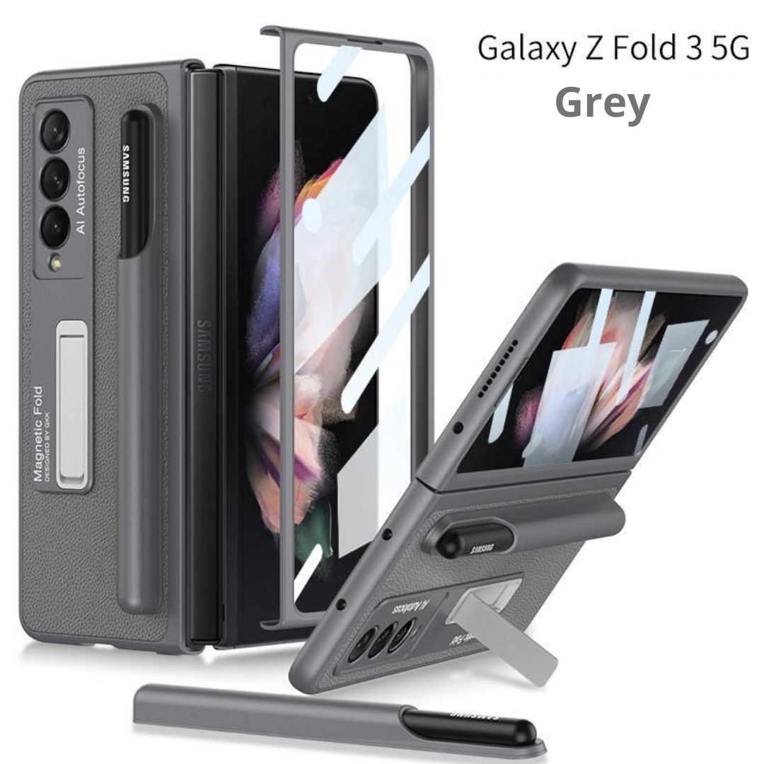 Samsung Galaxy Z Fold 3 Ultra Thin Back Stand Case With S-Pen Holder