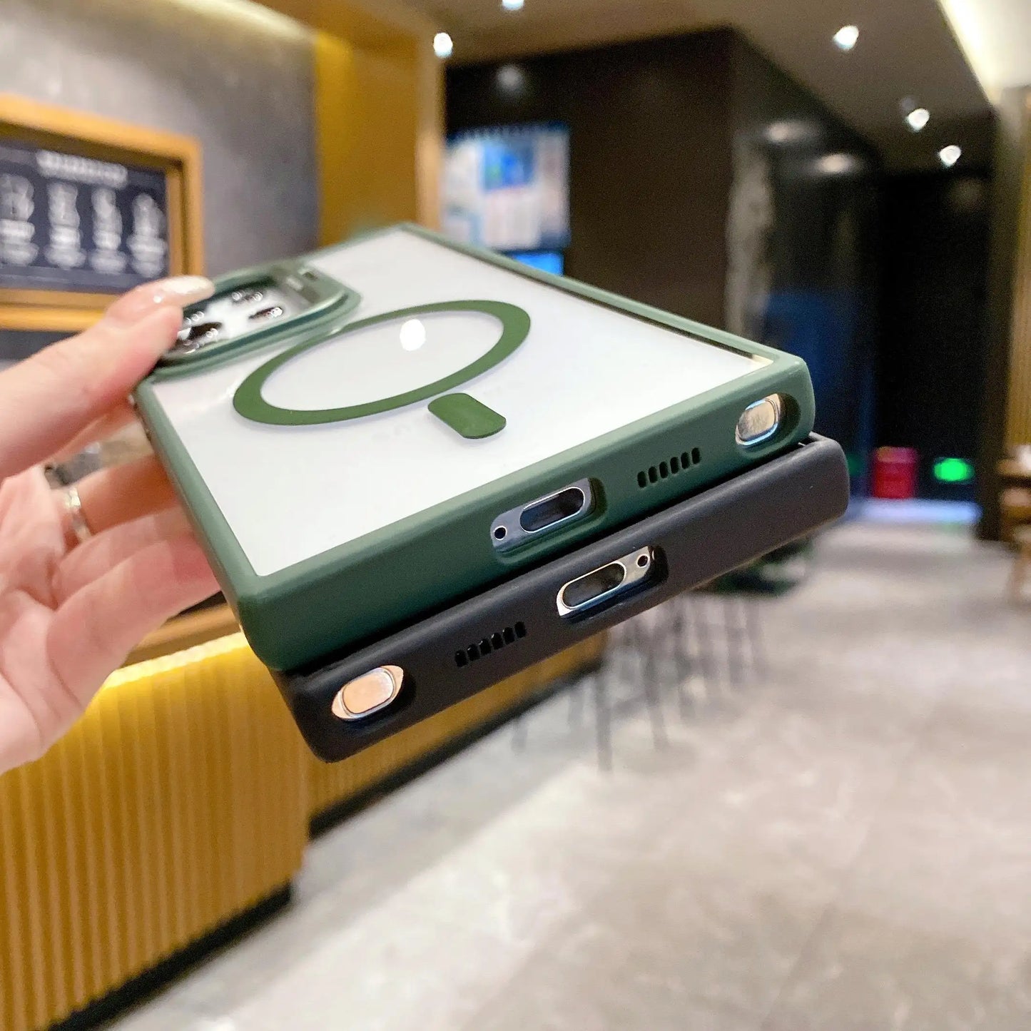 Metal Bracket Magnetic Kickstand Case- Samsung