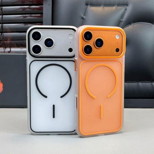 Translucent Matte Magnetic Border Window Case- iPhone