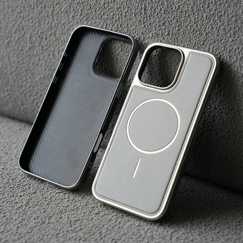 Premium PU Leather Magnetic Magsafe Case- iPhone