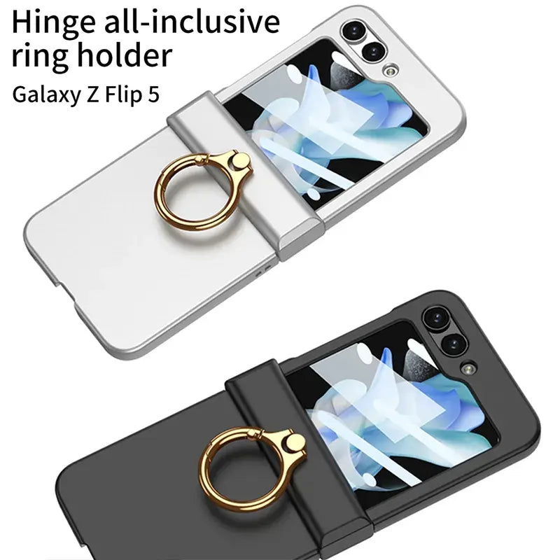 Magnetic Folding Ring Shell Case For Galaxy Z Flip 5