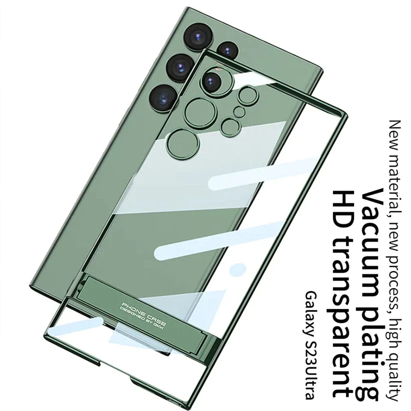 Hybrid Ultra Transparent Stand Case For Galaxy S23 Ultra