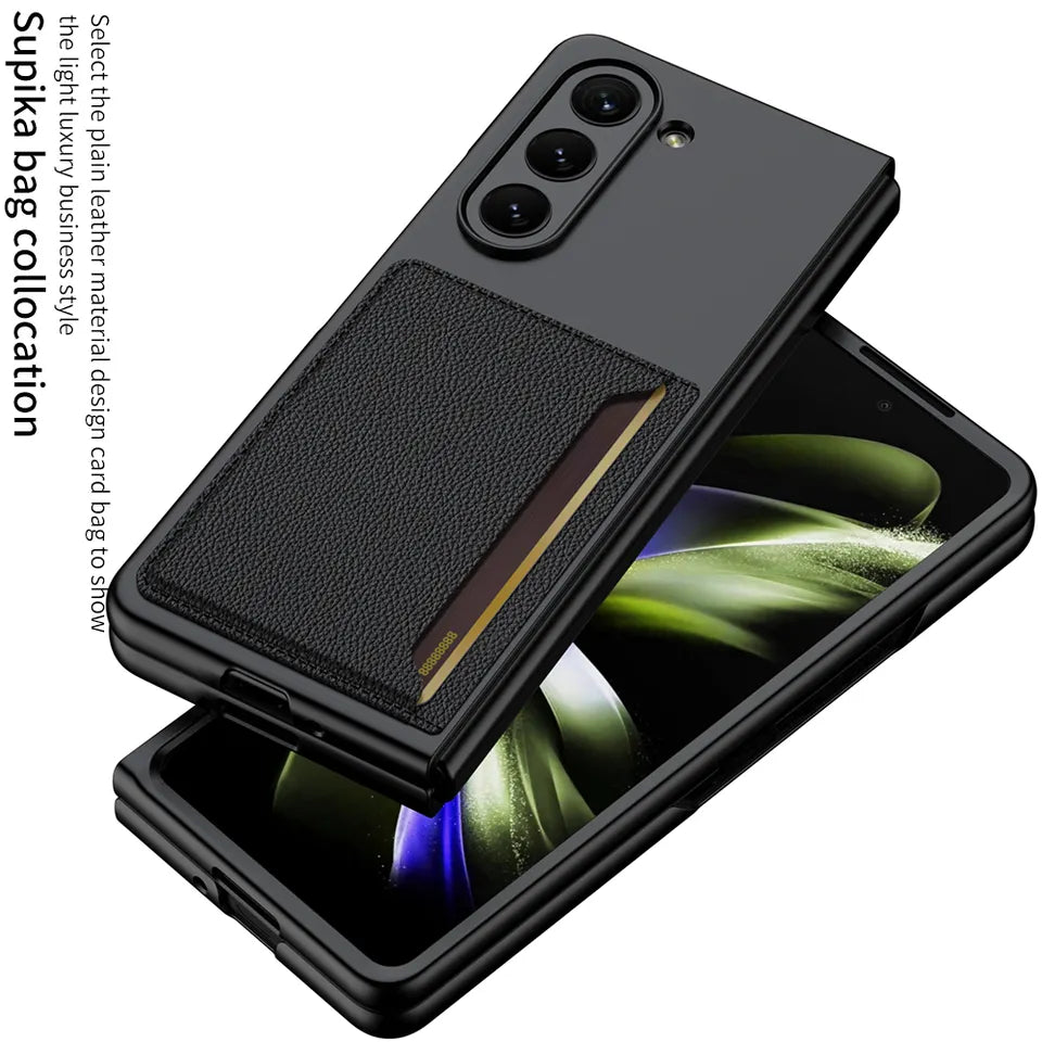 Premium Luxury Card Slot Leather Case For Galaxy Z Fold 5