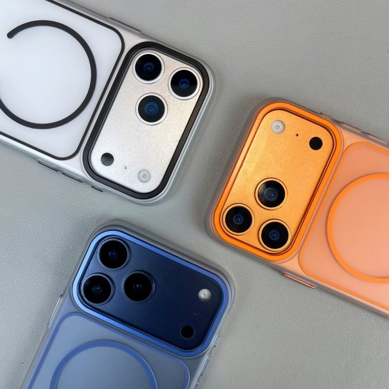 Translucent Matte Magnetic Border Window Case- iPhone
