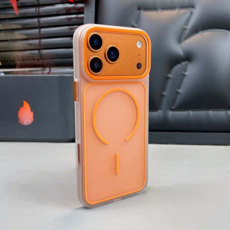 Translucent Matte Magnetic Border Window Case- iPhone