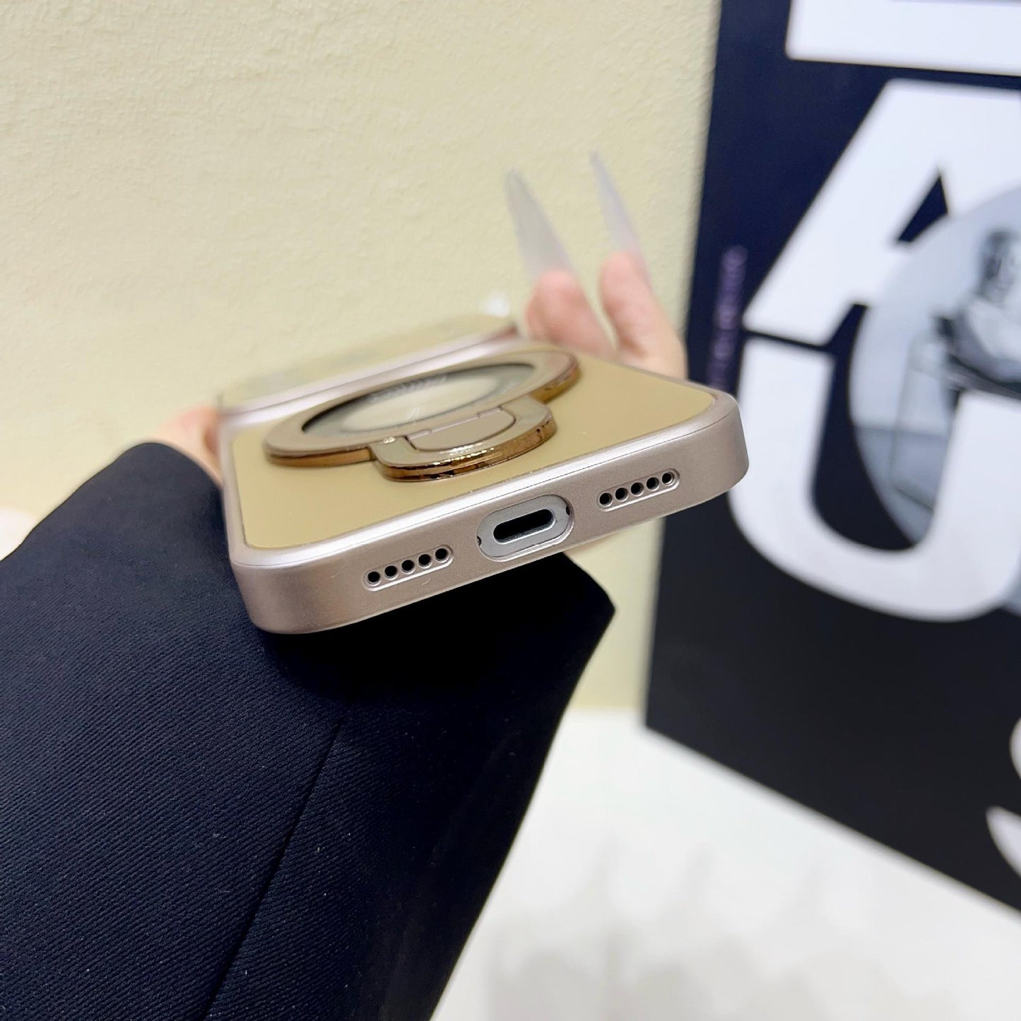 Crystal Ring Lens Bracket and Secure Grip- iPhone