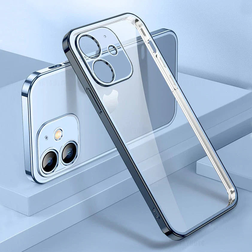 iPhone 11 All Series Electroplating Silicone Transparent Glitter Case