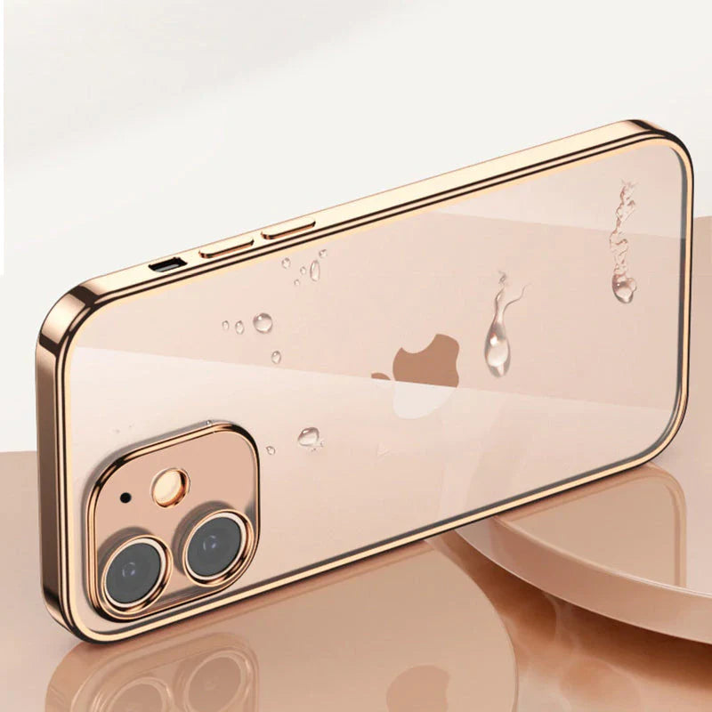 iPhone 11 All Series Electroplating Silicone Transparent Glitter Case
