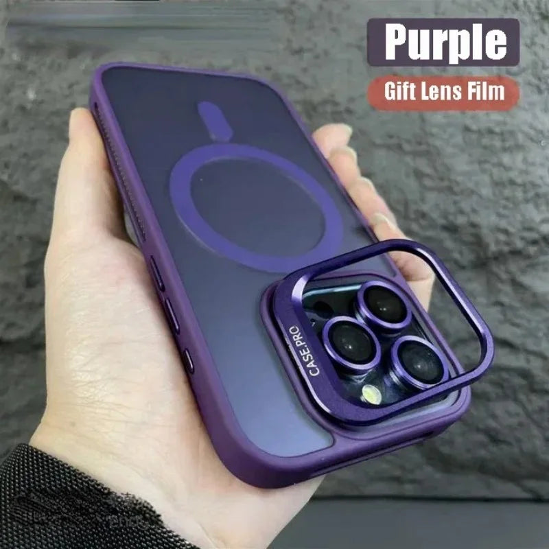 Elegant Metal Bracket Kickstand Case - iPhone 16 Series