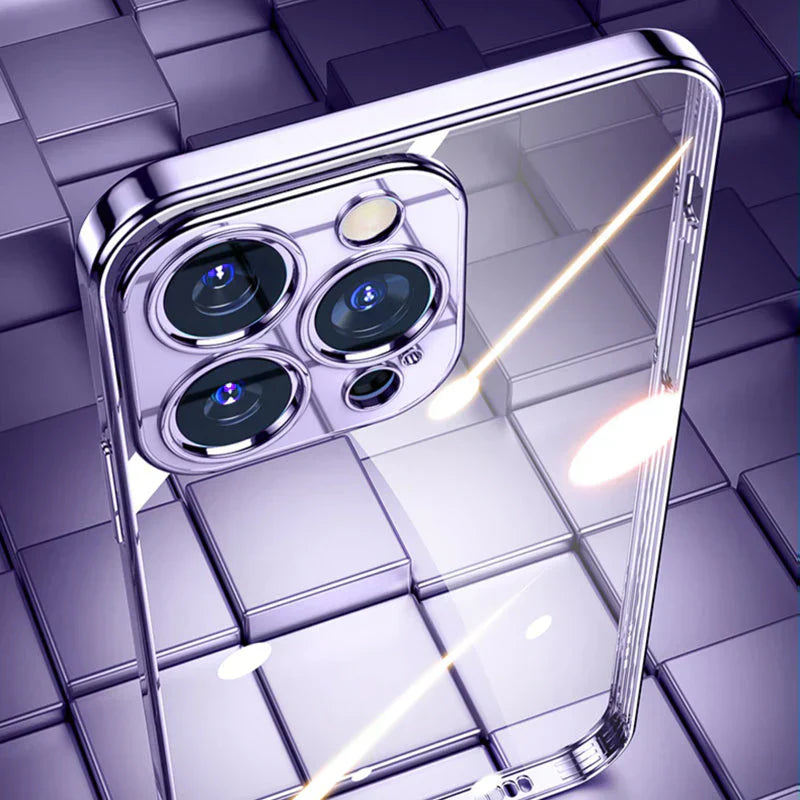 IPHONE 14 SERIES ELECTROPLATING  CASE WITH LENS PROTECTION