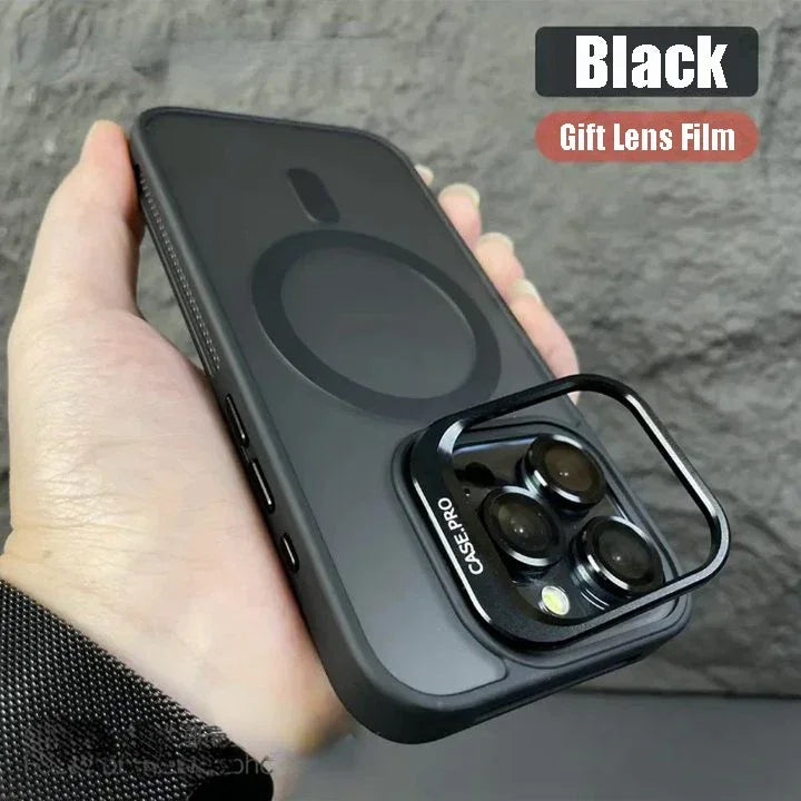 Elegant Metal Bracket Kickstand Case - iPhone 16 Series