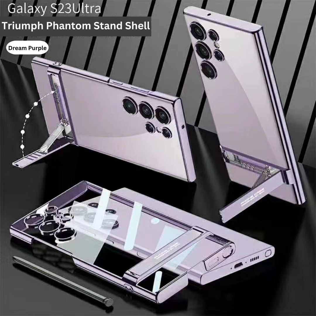 Hybrid Ultra Transparent Stand Case For Galaxy S23 Ultra