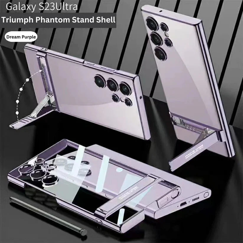 Hybrid Ultra Transparent Stand Case For Galaxy S23 Ultra