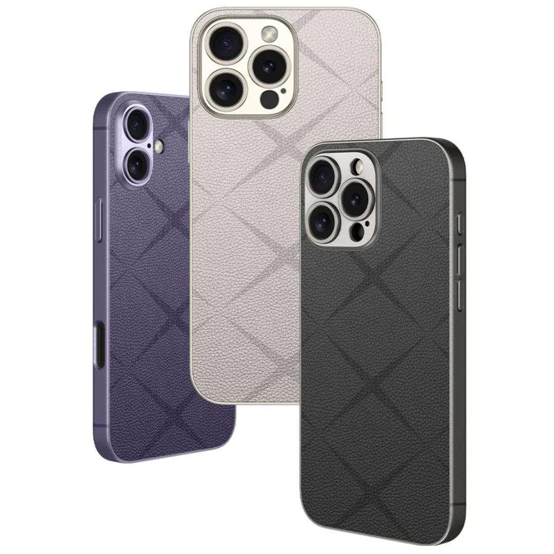 Elegant Texture Pattern Leather Case- iPhone 16 Series