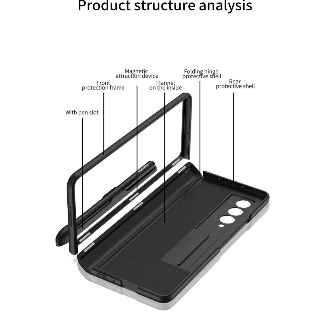 MAGNETIC FRAME KICK STAND ALL-INCLUDED CASE WITH S PEN SLOT Z FOLD SERIES