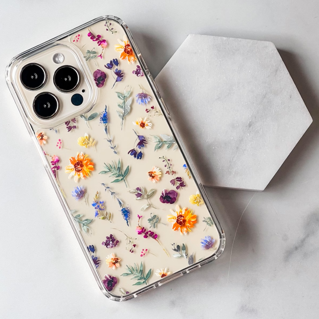Aesthetic Sunflowers & spring floral Phone Case For iPhone 15 Series
