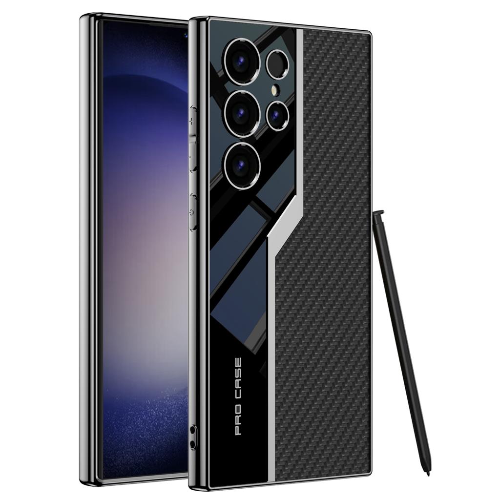 Shockproof Leather Back Cover With Camera Protection - Samsung
