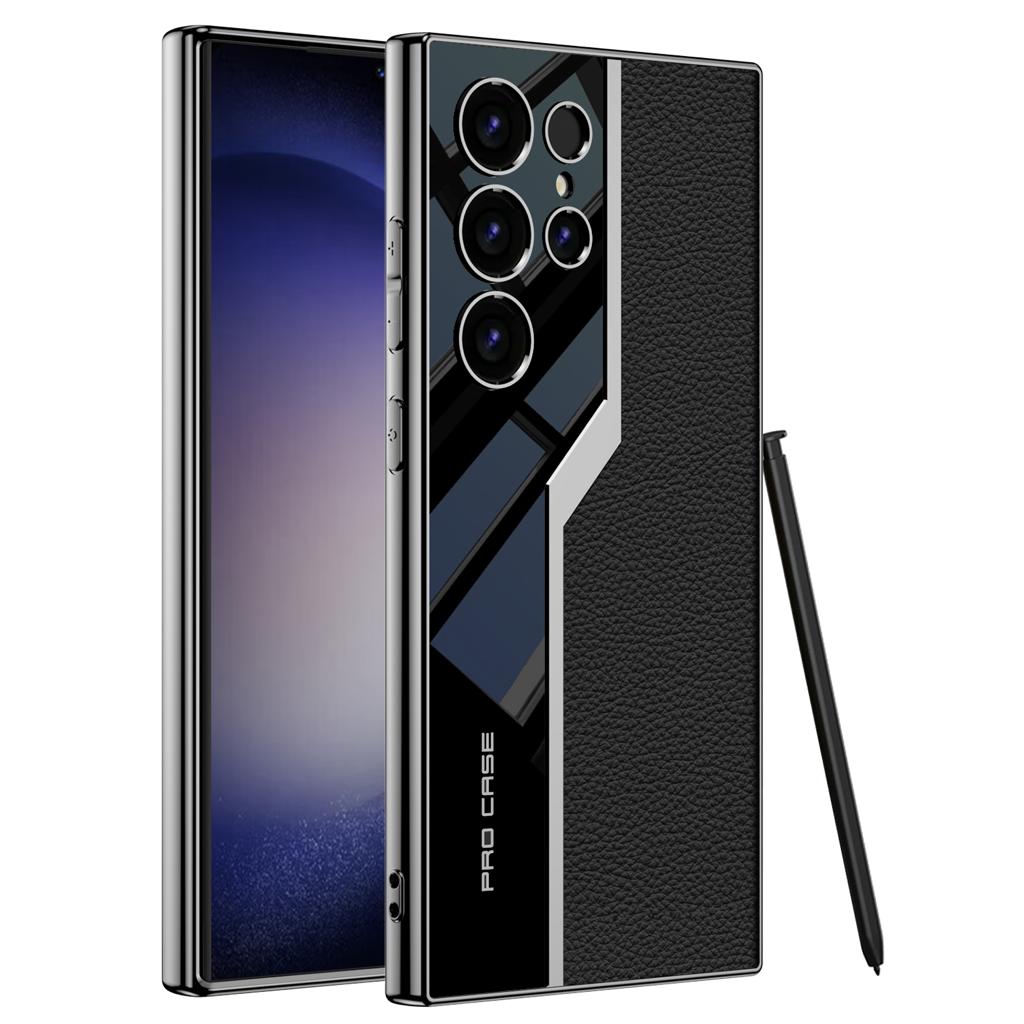 Shockproof Leather Back Cover With Camera Protection - Samsung