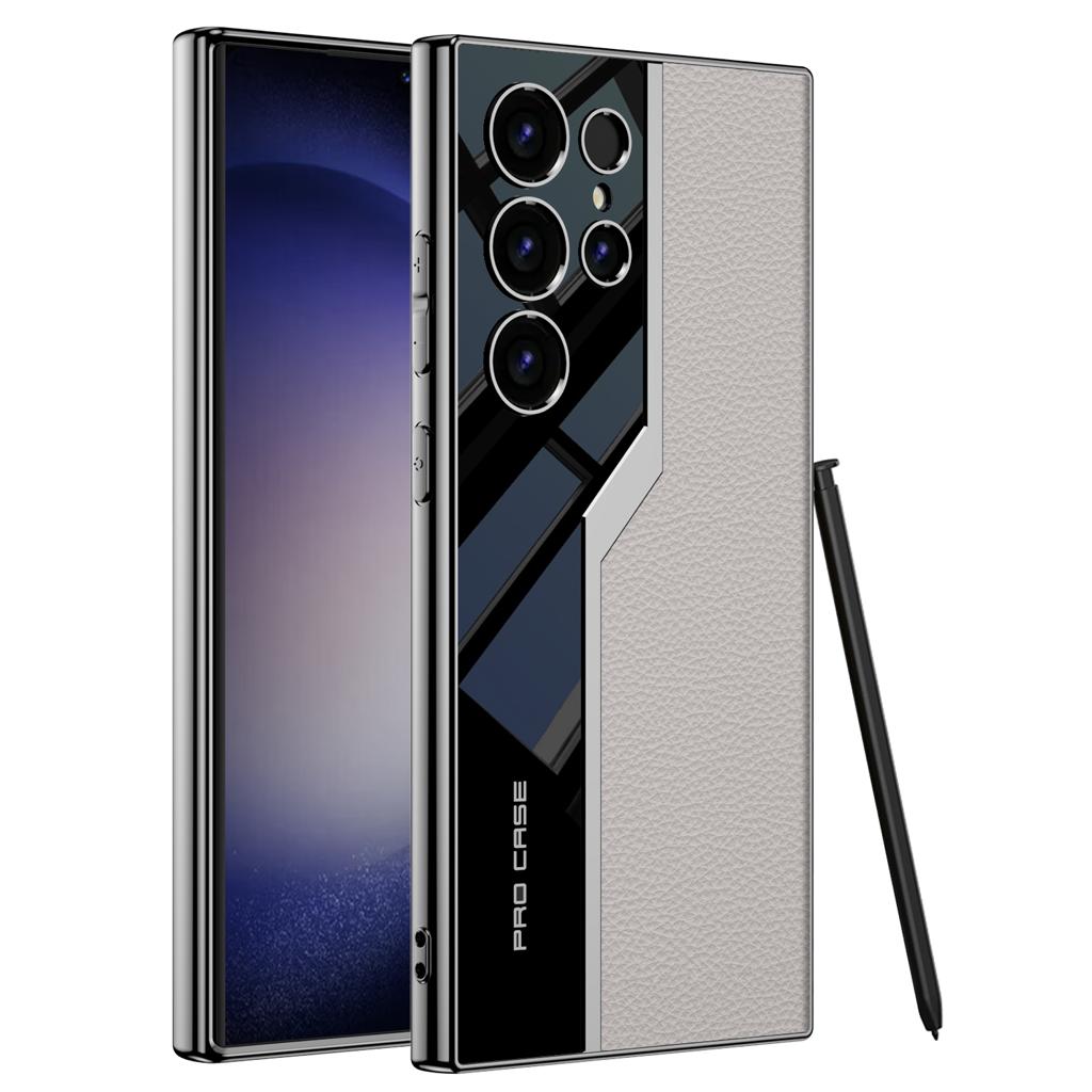 Shockproof Leather Back Cover With Camera Protection - Samsung