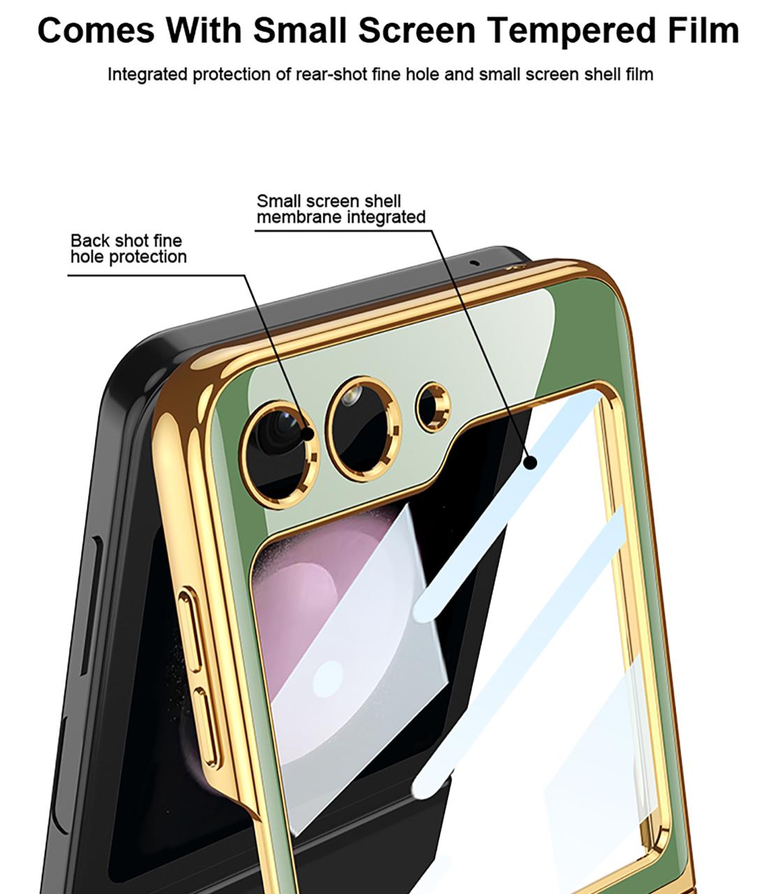Samsung Galaxy Z Flip Series Deer Pattern Glass Case